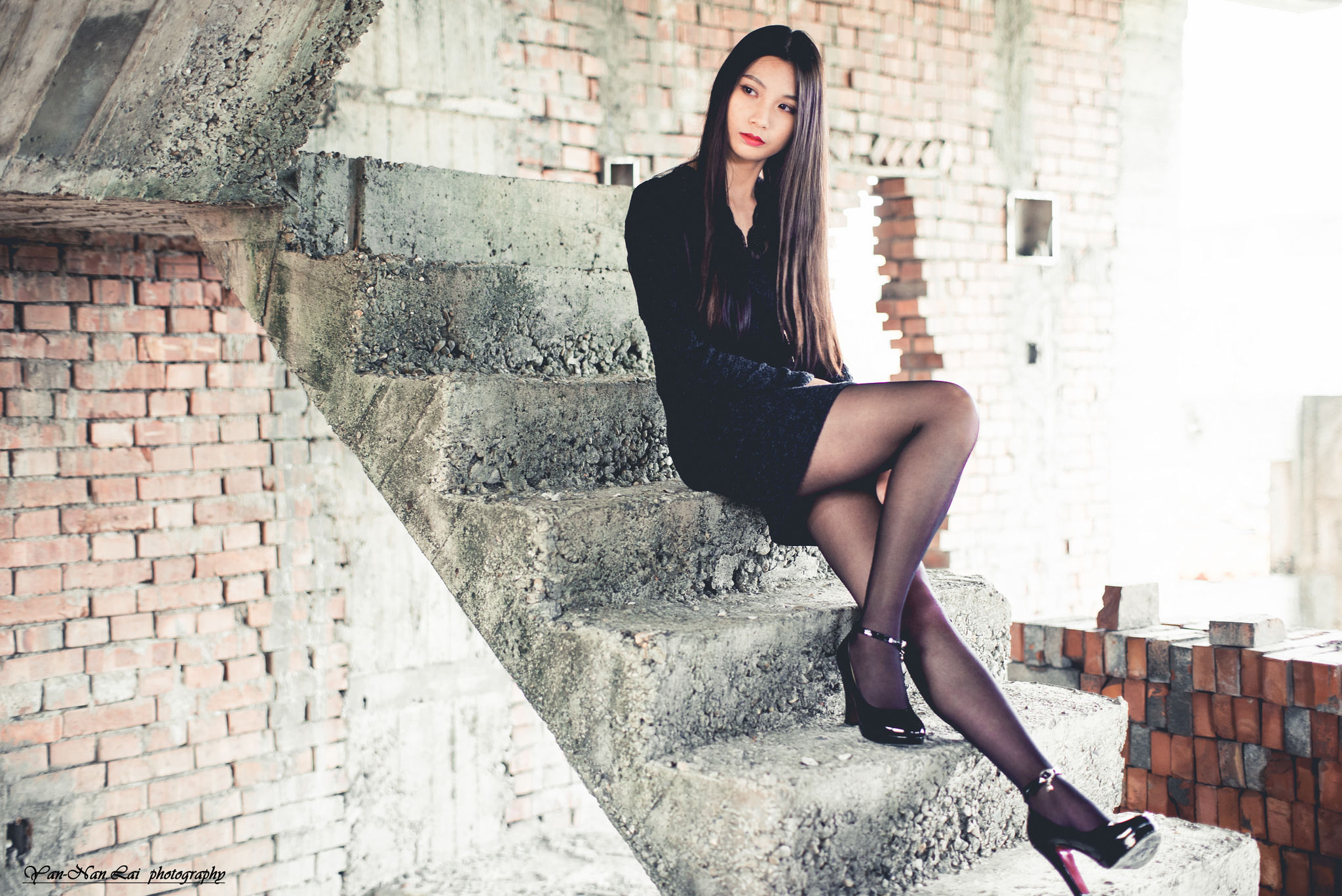 [Taiwanese model] Jenny "Black Silk Outside Shooting" Page 27 No.c54386